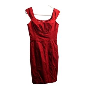 Maggy London Red Cocktail Dress 6